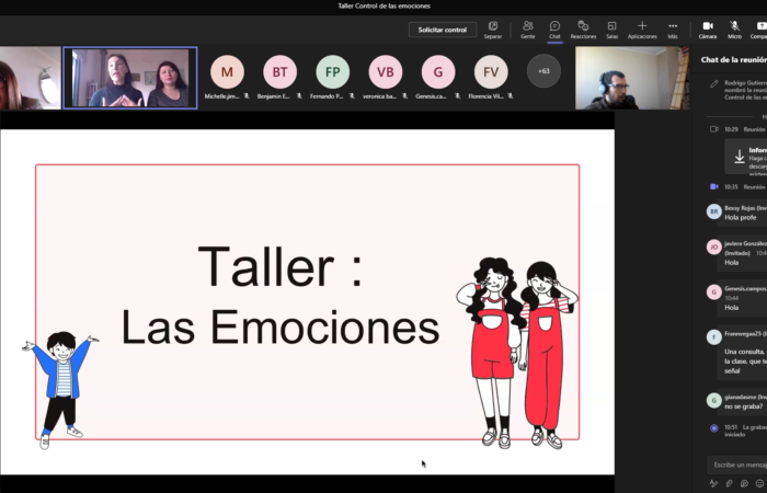 Estudiantes programa PAT participaron de taller orientado a las emociones