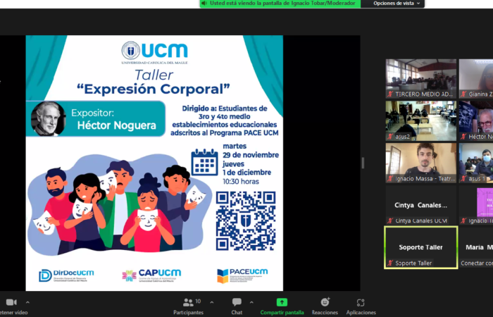 HÉCTOR NOGUERA REALIZÓ TALLER A ESTUDIANTES PROGRAMA PACE DE LA UCM
